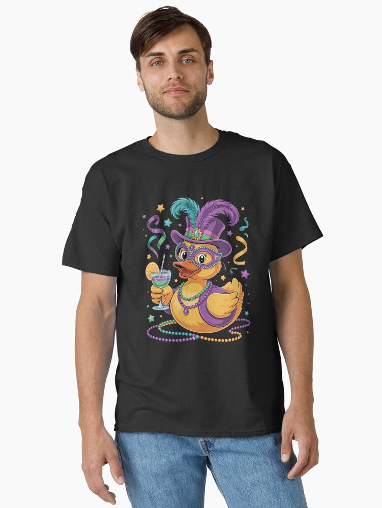Mardi Gras Rubber Duck Costume Louisiana Mardi Gras Classic T Shirt T Shirt Everyday Wear