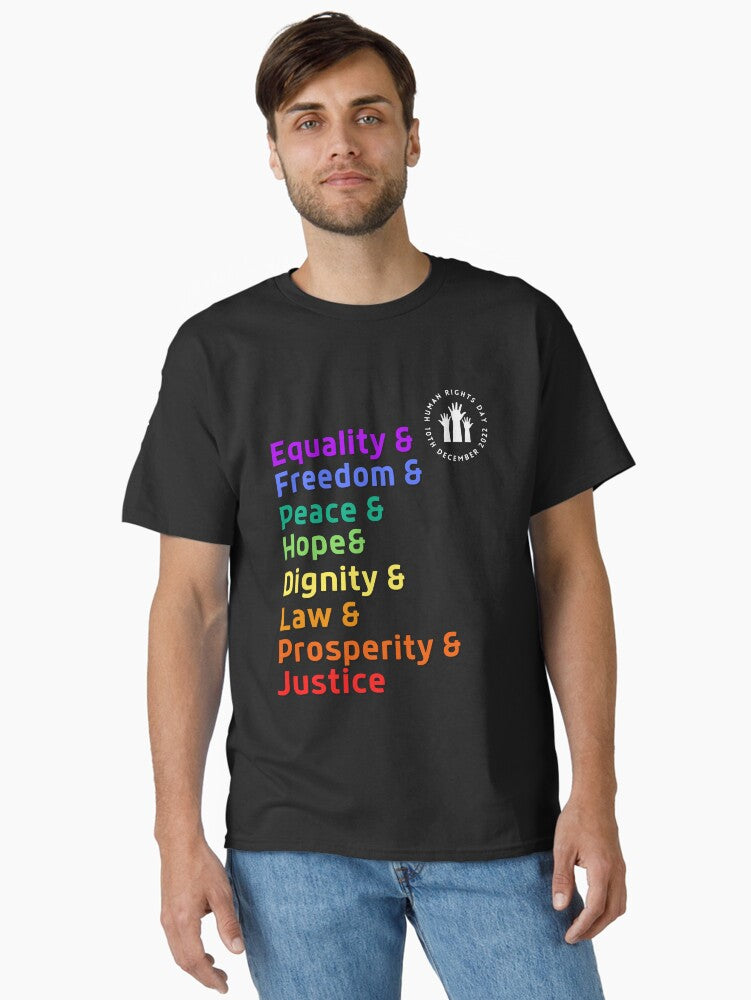 Human Rights Day Human Rights Goals Human Rights Education Classic T Shirt T Shirt Minimal Style