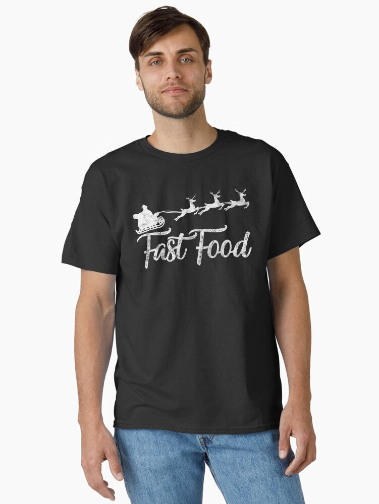 Fast Food Christmas Reindeer Christmas Hunting T-Shirt