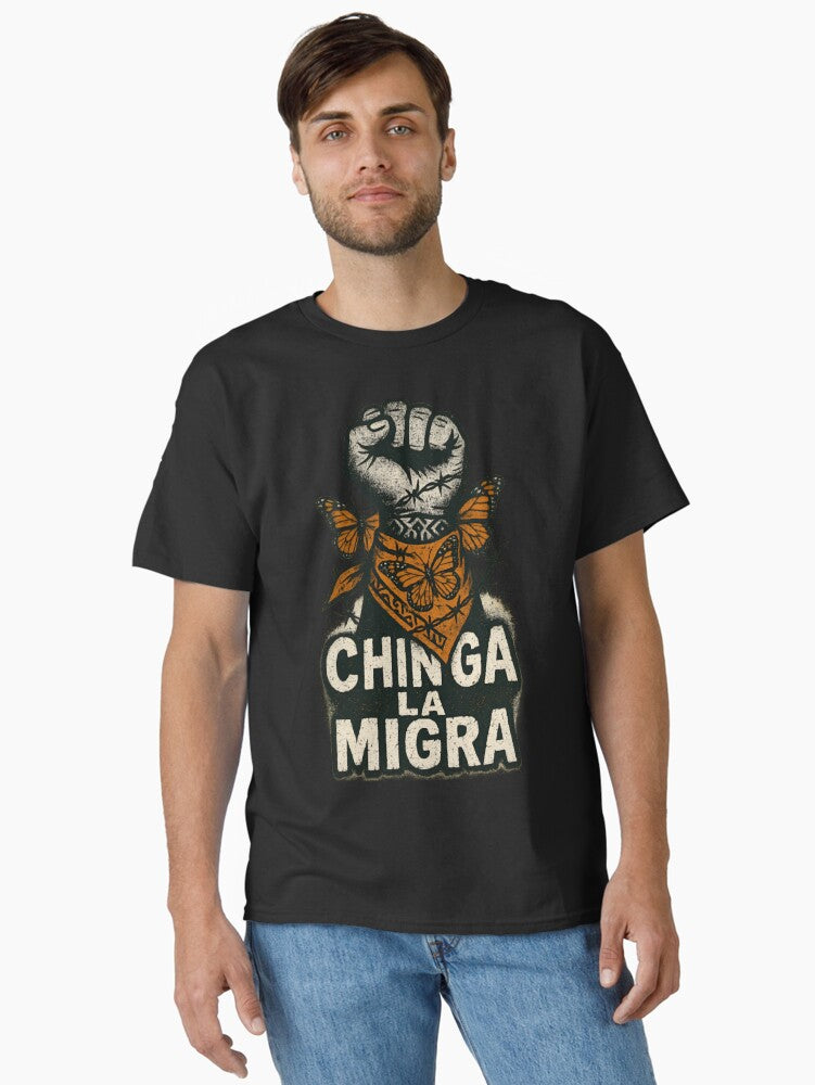Chinga La Migra Classic T Shirt T Shirt Premium Print