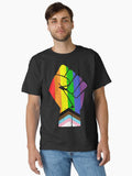 Lgbt Progress Pride Flag With Raised Fist Classic T Shirt T Shirt Gift Ready
