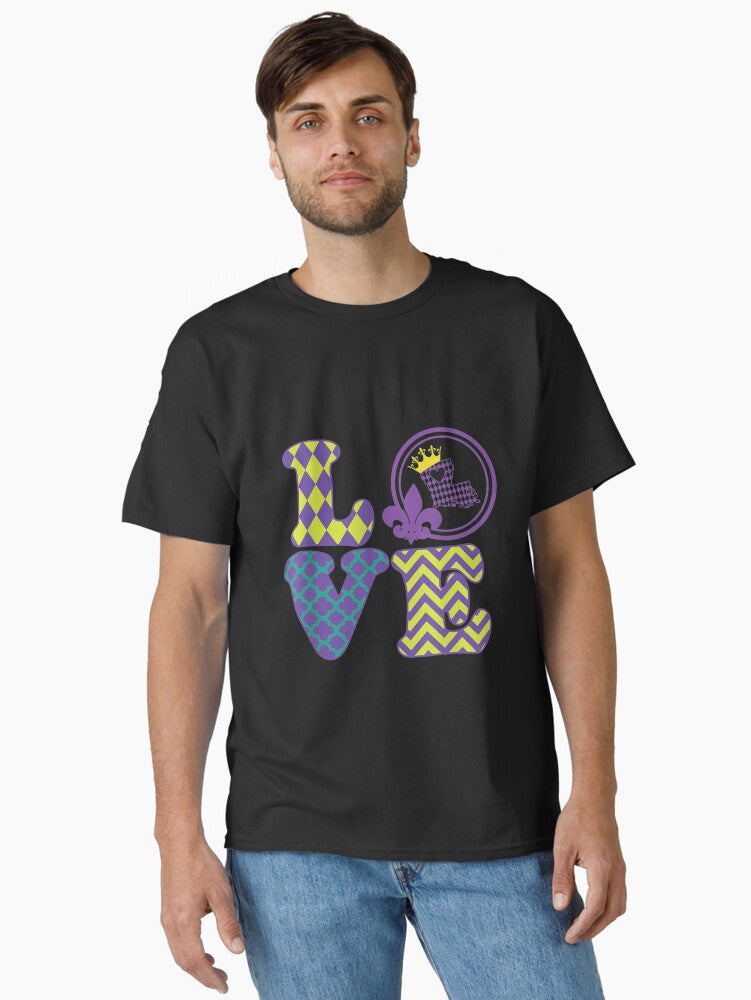 I Love Mardi Gras Mardi Gras Costume Classic T Shirt T Shirt Limited Vibe