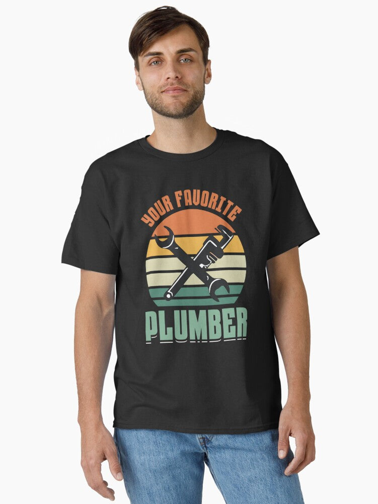 Your Favorite Plumber Retro Sunset - Vintage Plumbing Design