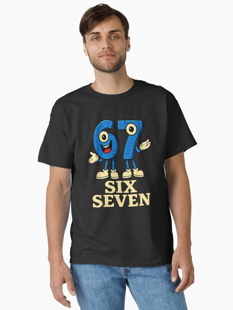 67 Six Seven 6 7 - Funny Italian Brainrot Kids Gaming Meme Classic T-Shirt | Graphic T-Shirt for Unisex