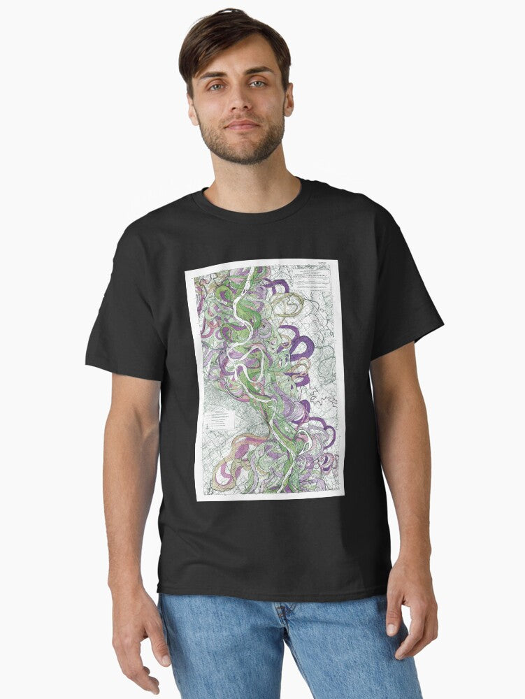 Mississippi River Meander Fisk 22 6 In Mardi Gras Classic T Shirt T Shirt Cute Design