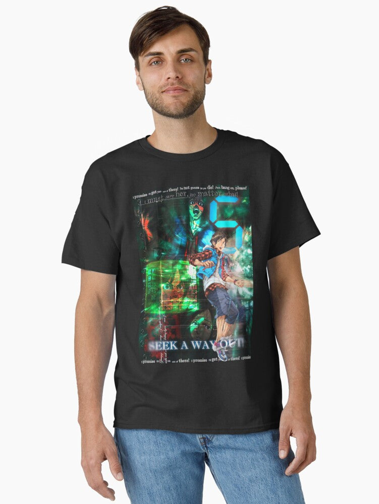 Junpei Tenmyouji From 9 Hours 9 Persons 9 Doors Zero Escape Poster Design Ver1 Classic T-Shirt | Graphic T-Shirt for Unisex