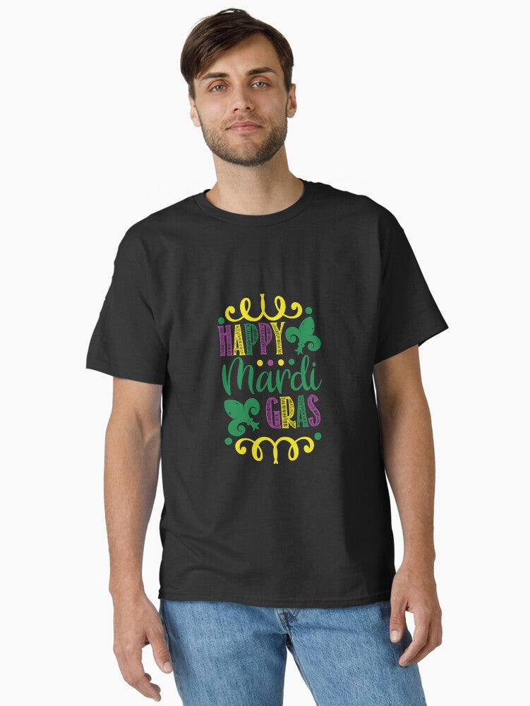 Happy Mardi Gras Classic T Shirt T Shirt Cute Design