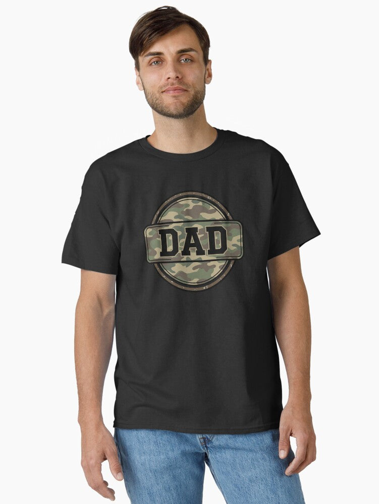 Camo Dad Faux Pocket Style Camouflage Hunting Father's Day T-Shirt