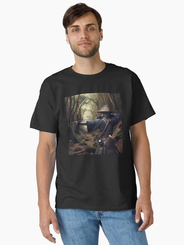 Samurai Archer Practicing Hunting in the Forest T-Shirt