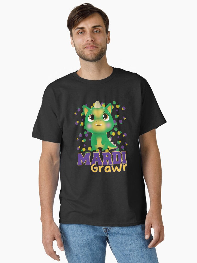 Mardi Gras Mardi Grawr Dinosaur Carnival Classic T Shirt T Shirt Minimal Style