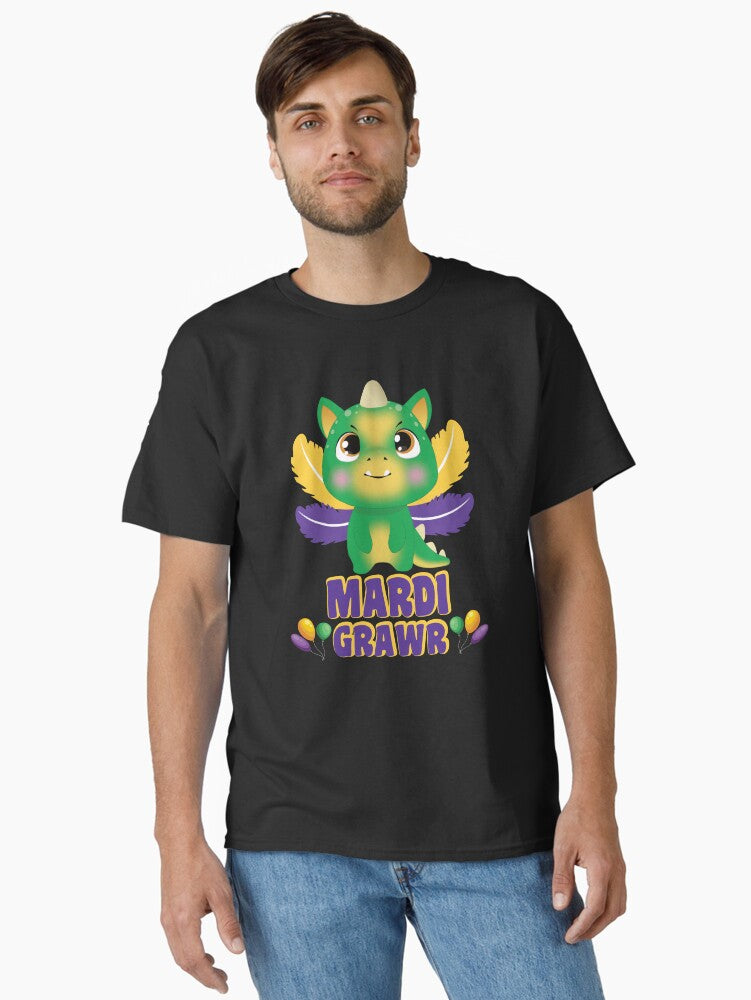 Mardi Gras Mardi Grawr Dinosaur Carnival Classic T Shirt T Shirt Premium Print