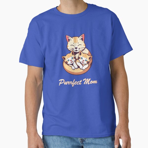 Purrfect Mom – Mother’s Day Cat & Kittens Minimalist Design Classic T-Shirt for Sale by arpanmahatra