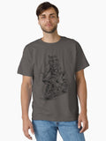 Cool Cat Riding Motorcycle Fun Doodle Illustration Classic T-Shirt | Graphic T-Shirt for Unisex