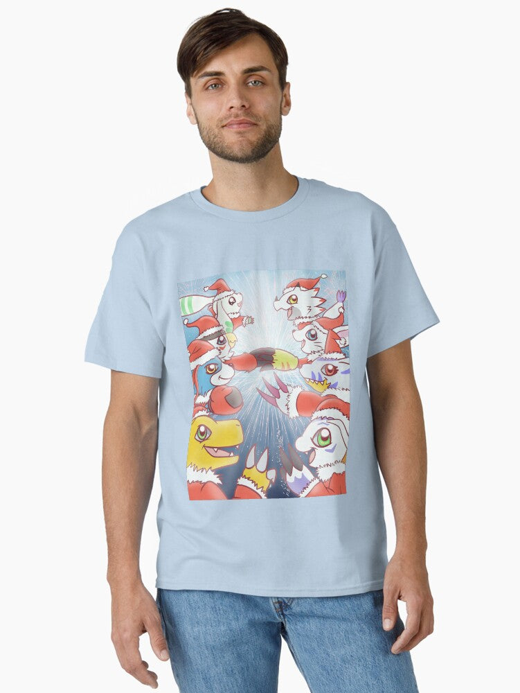 Digimon Christmas Classic T-Shirt | Premium Unisex T-Shirt, Trending Graphic Tee