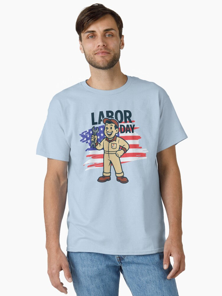 Labor Day Mechanic – Retro Patriotic Worker Design