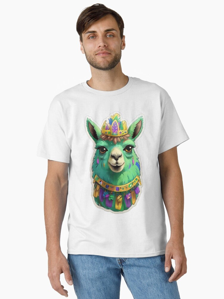 Mardi Gras Llama Classic T Shirt T Shirt Cute Design