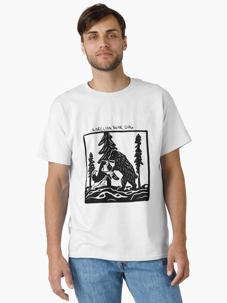 Karelian Bear Dog Stamp Art T-Shirt