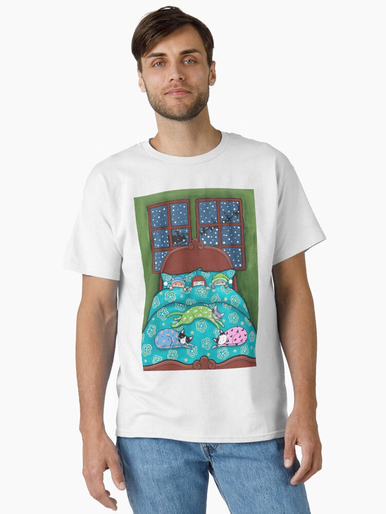 Bedtime With Cats Classic T-Shirt | Premium Unisex T-Shirt, Trending Graphic Tee