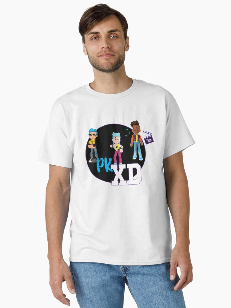 PKXD Cool Friends Colorful Gaming Characters Design Classic T-Shirt | Graphic T-Shirt for Unisex