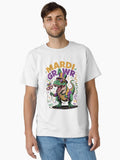 Mardi Grawr Trex Funny Mardi Gras Dinosaur Costume Classic T Shirt T Shirt Premium Print