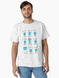 GLASS OF WATER OPTIMIST PESSIMIST REALIST ETC Cool and Funny designs Classic T-Shirt | Graphic T-Shirt for Unisex