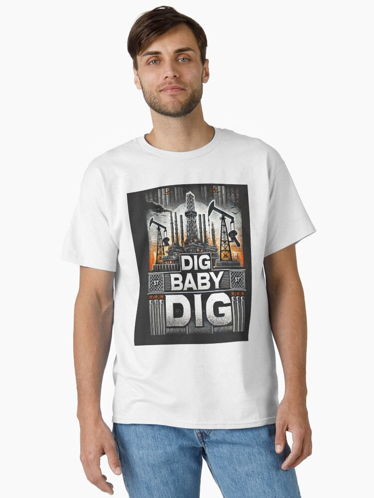 Bold Industrial Oil-Themed T-Shirt Design