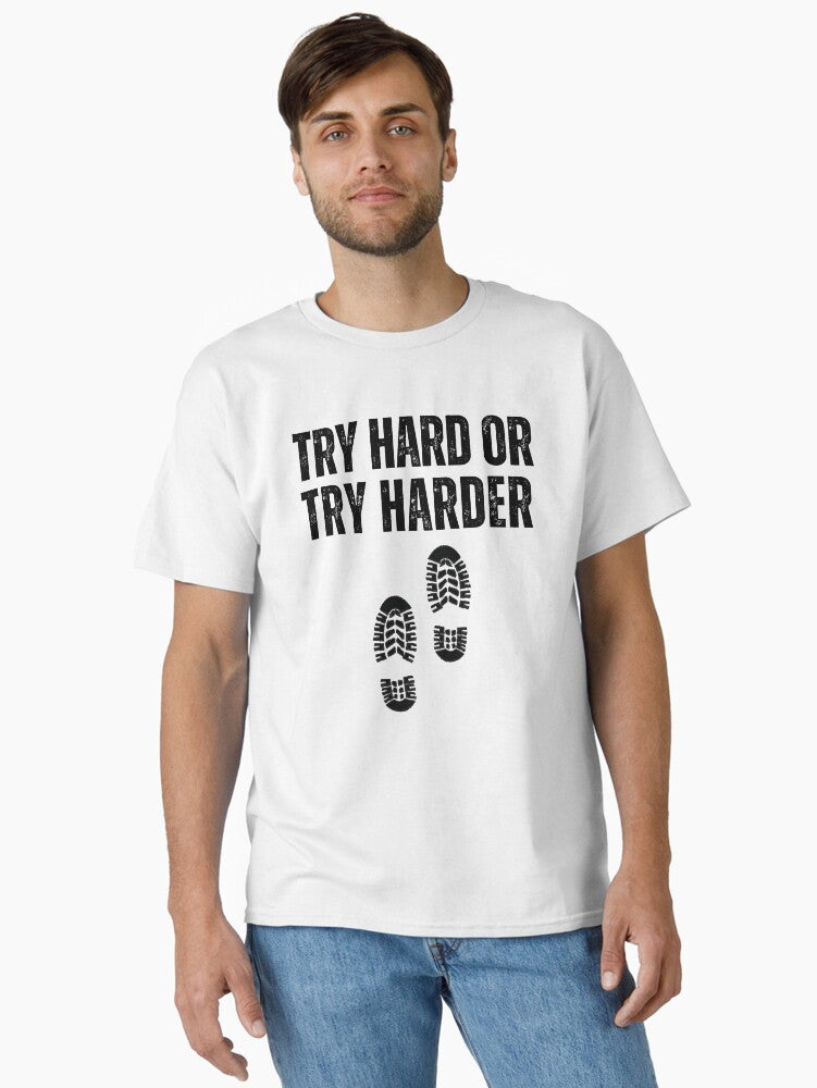 Blue Collar Pride Construction Worker Try Hard or Try Harder