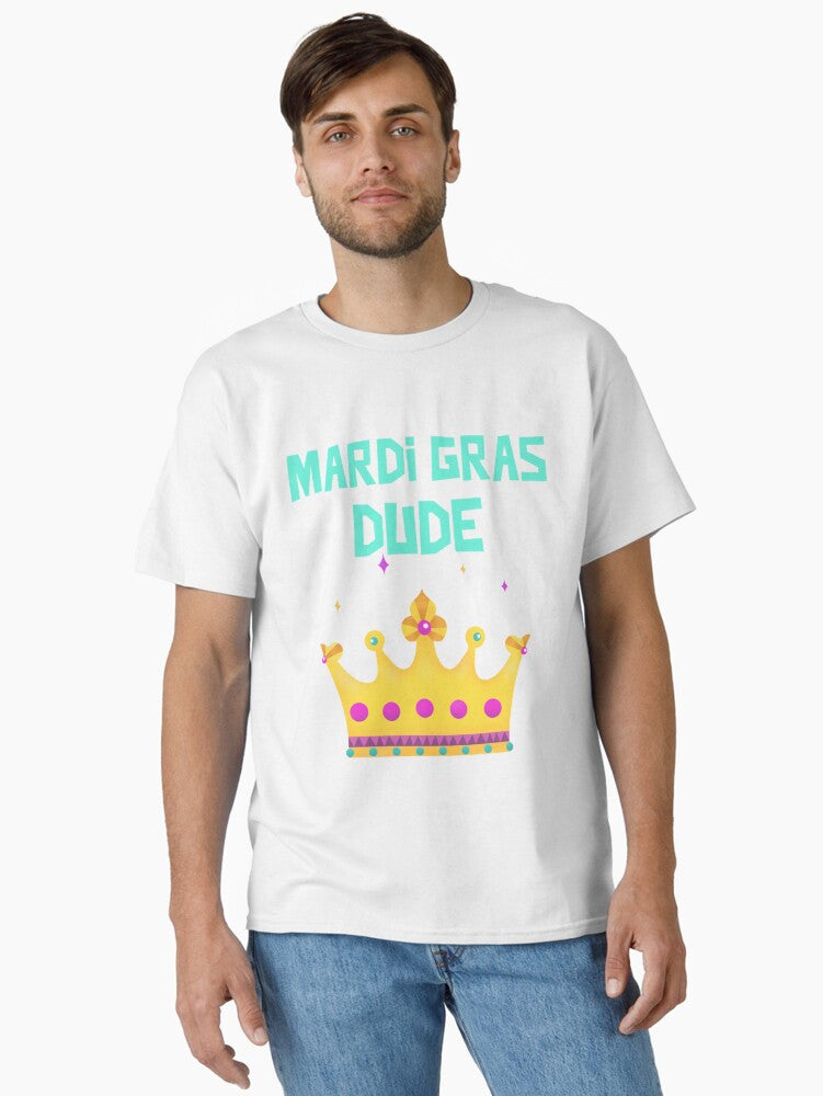 Mardi Gras Dude Classic T Shirt T Shirt Premium Print