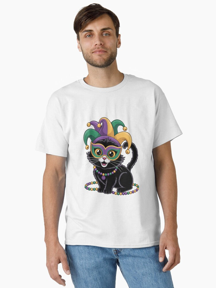 Cute Mardi Gras Cat Lovers Carnival Classic T Shirt T Shirt Cute Design