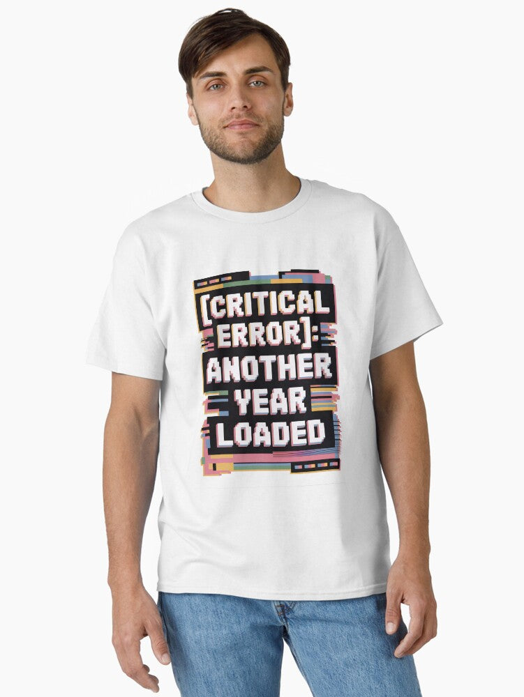 New Year Glitch Core Aesthetic Poster Classic T-Shirt | Premium Unisex T-Shirt, Trending Graphic Tee