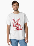 Funny chihuahua with knife Classic T-Shirt | Graphic T-Shirt for Unisex