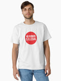 O Human Is Illegal Red Round Equality Sticker Classic T Shirt T Shirt Limited Vibe