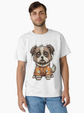 A dog wearing pajamas with messy hair Classic T-Shirt | Premium Unisex T-Shirt, Trending Graphic Tee