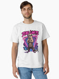 Zero Limits Cool Mangusta Retro Streetwear Design in Pink-Purple-Neon Colors Classic T-Shirt | Graphic T-Shirt for Unisex
