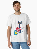 cat playing guitar design Classic T-Shirt Classic T-Shirt | Graphic T-Shirt for Unisex
