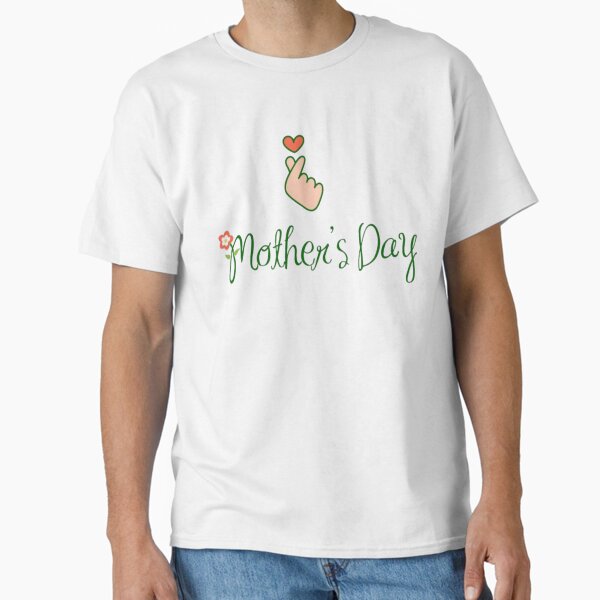 Mother’s Day Sticker – Cute Heart Hand Sign Design Classic T-Shirt for Sale by MyDesigneStore