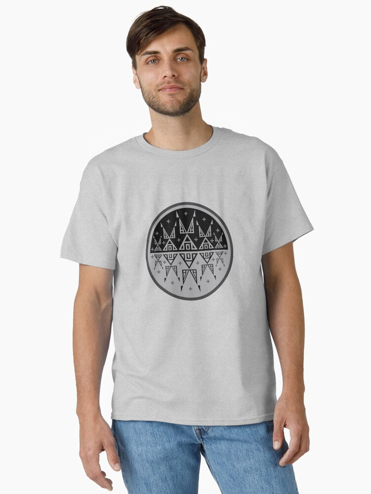 Night Stars Gray Black Classic T-Shirt | Graphic T-Shirt for Unisex