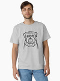 English Bulldog Outline T-Shirt