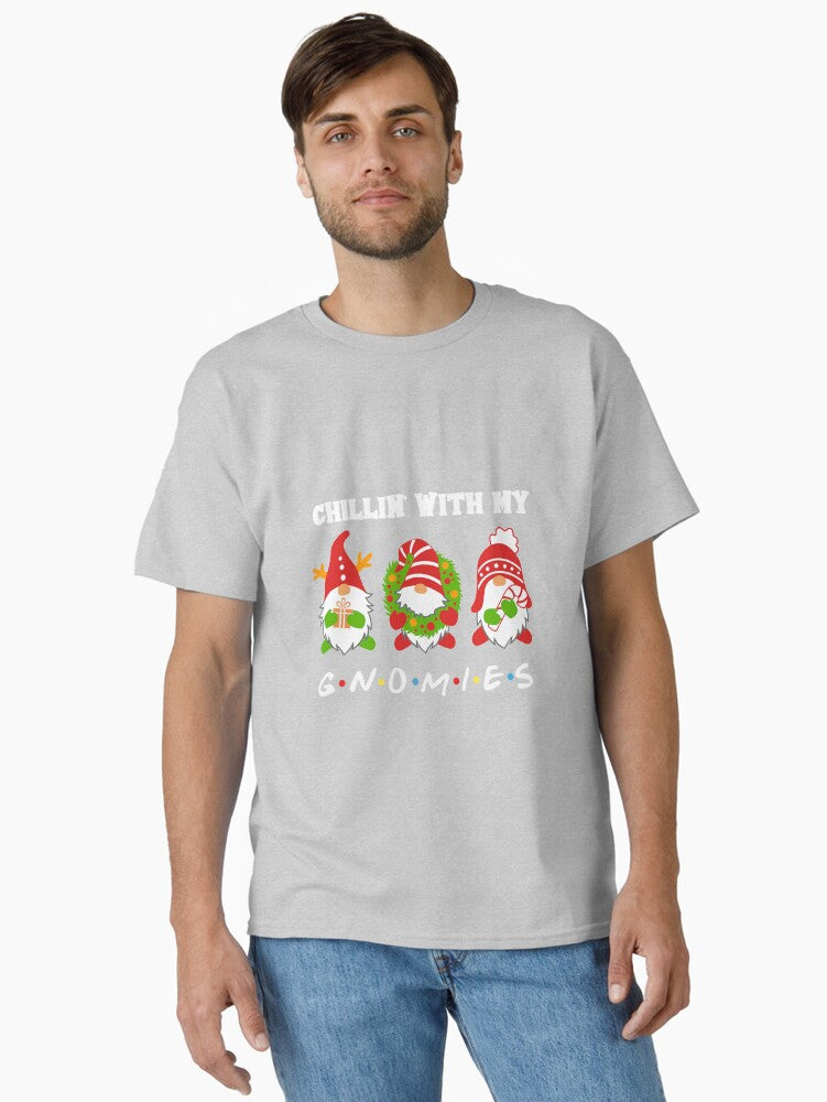 Chillin With My Gnomies Classic T-Shirt | Premium Unisex T-Shirt, Trending Graphic Tee