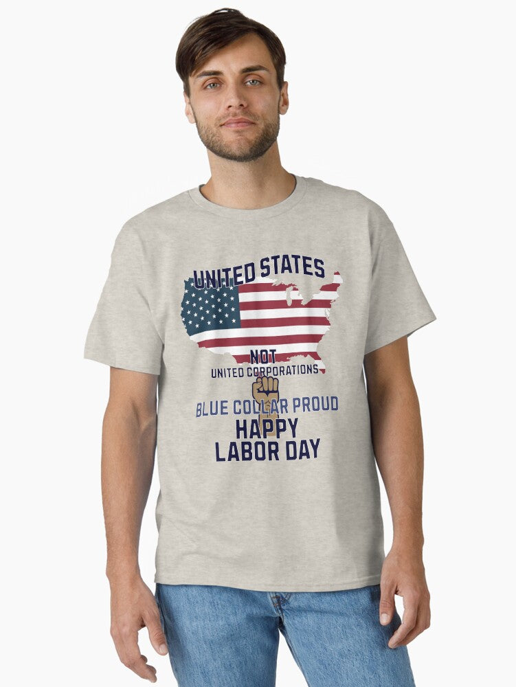 Happy Labor Day USA Blue Collar Proud