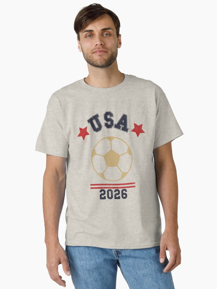 USA Soccer Fan 2026 Jersey Style Design Classic T-Shirt