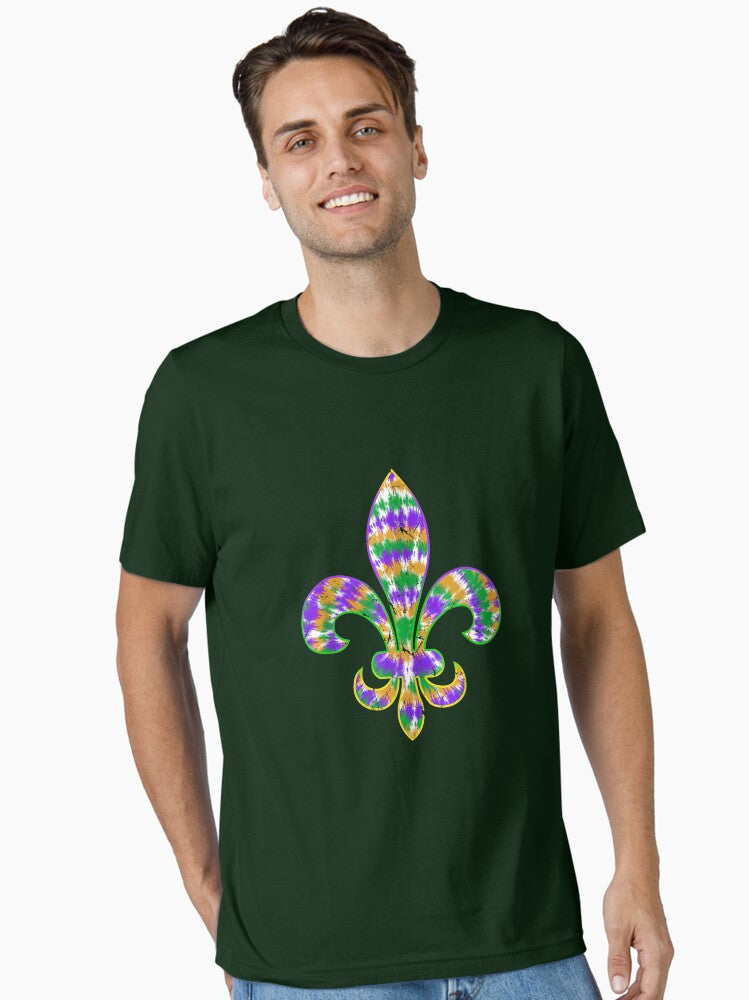 Tie Dye Fleur De Lis Mardi Gras Carnival Symbol New Orlean T Shirt Essential T Shirt T Shirt Minimal Style