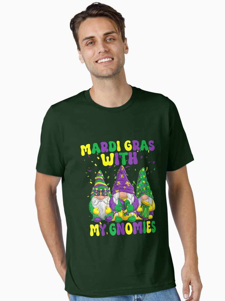Mardi Gras With My Gnomies Funny Mardi Gras Three Gnomes T Shirt Essential T Shirt T Shirt Everyday Wear