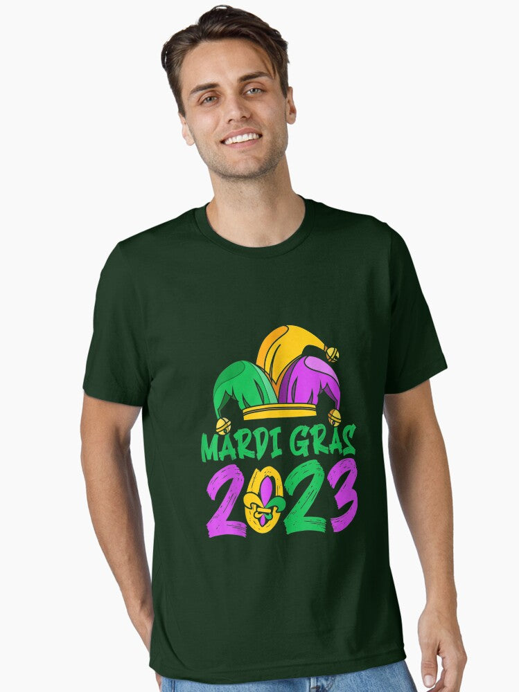 Mardi Gras T Shirt Mardi Gras 2023 Beads Mask Feathers T Shirts Essential T Shirt T Shirt Cute Design