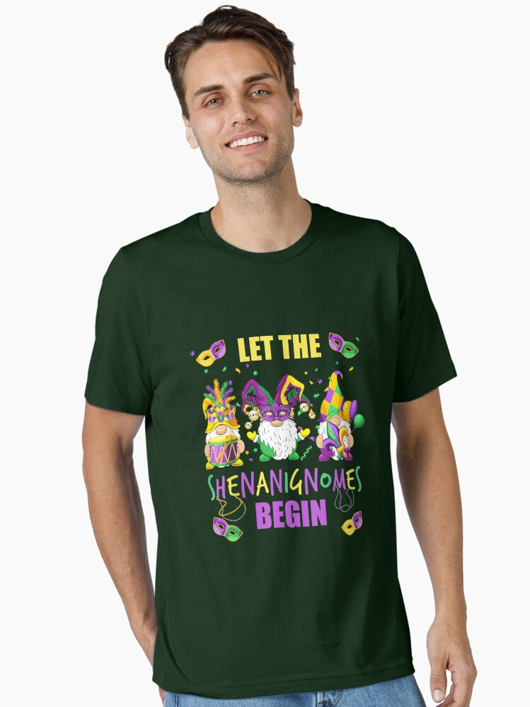Let The Shenanigans Begin Mardi Gras Gnomes Kids Men Women T Shirt Essential T Shirt T Shirt Premium Print