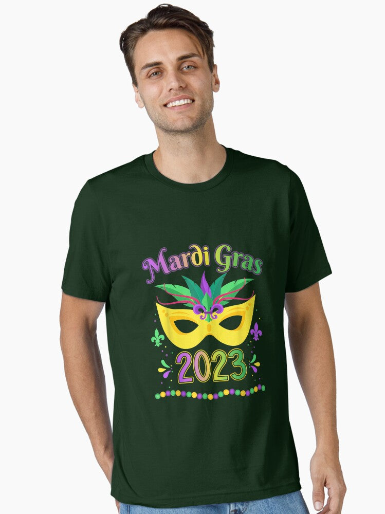 Mardi Gras 2023 Costume With Mask T Shirt Essential T Shirt T Shirt Everyday Wear