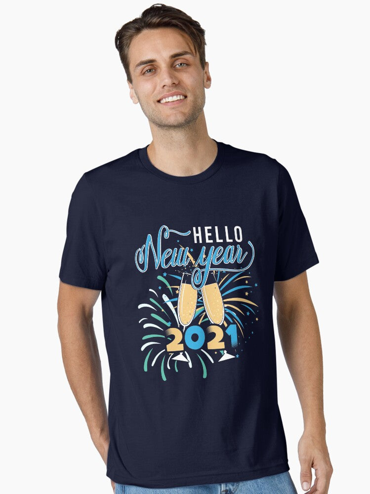 Hello New Year 2021 Essential T-Shirt | Premium Unisex T-Shirt, Trending Graphic Tee