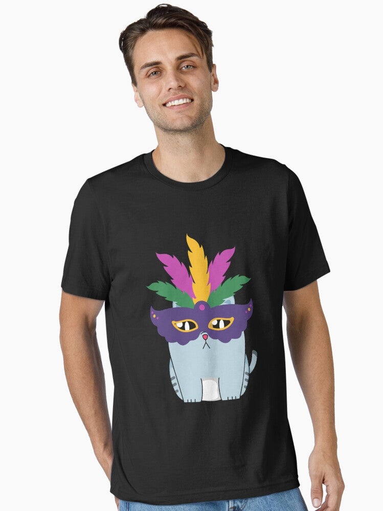 Funny Mardi Gras Cat Essential T Shirt T Shirt Premium Print