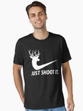 Just Shoot it Funny Hunting Nike Deer Fashion T-Shirt