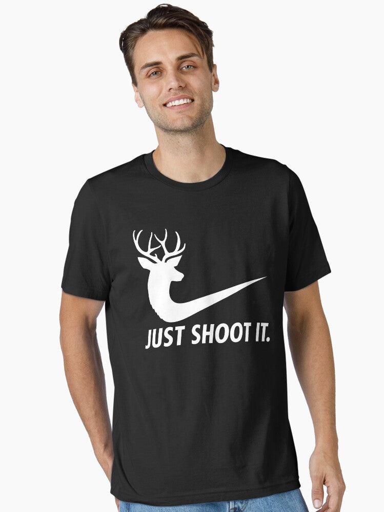 Just Shoot it Funny Hunting Nike Deer Fashion T-Shirt